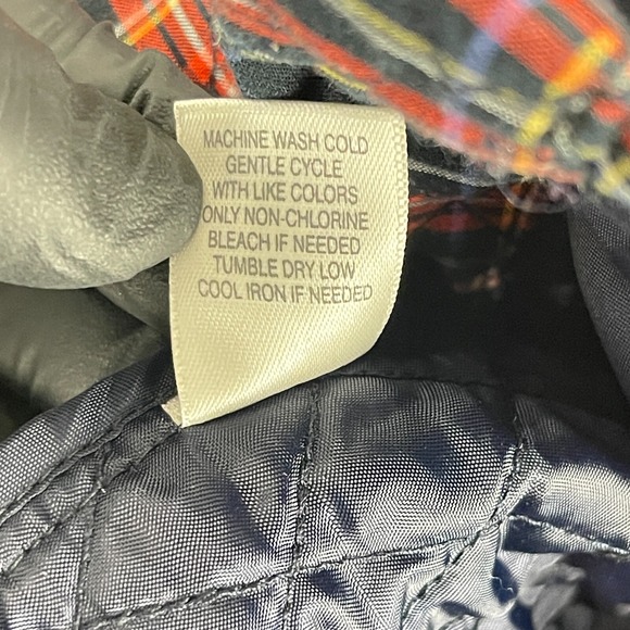 Christopher & Banks Vest Jacket Womens Size 1X Red Blue Plaid Quilted‎ Button-Up - Picture 12 of 15